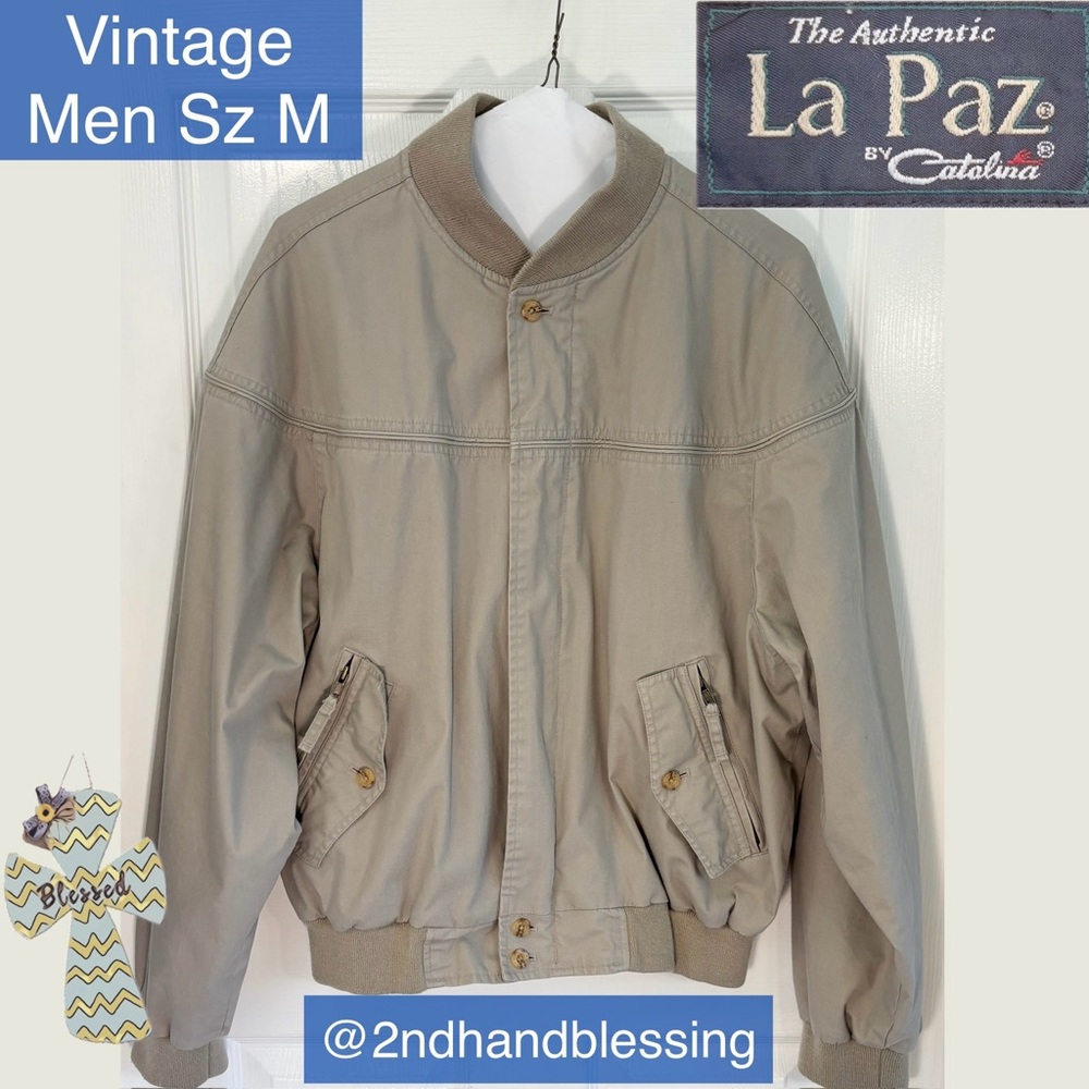 Vintage Y2K Catalina La Paz Vented Bomber Jacket, Men Sz M, The Authentic La Paz